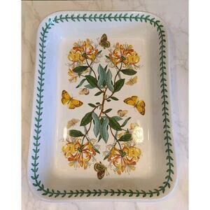 Portmeirion Botanic Garden Honeysuckle Lasagna Dish England 14½" x 10½" GUC